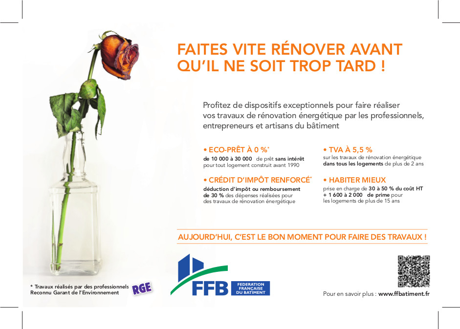 Rénovation énergétique : La FFB lance une grande campagne de communication  - Batiweb